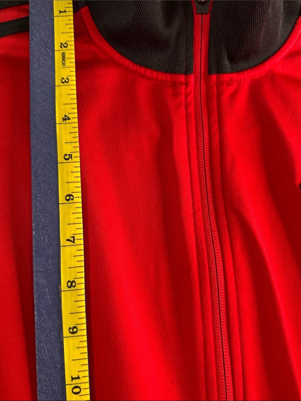 Adidas red black 3-stripes youth track jacket stand up collar  full zip closure - Picture 8 of 15